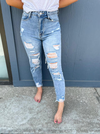 Violet High Waist Girlfriend Jean