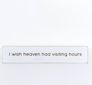 Visiting Hours Reversable Sign White
