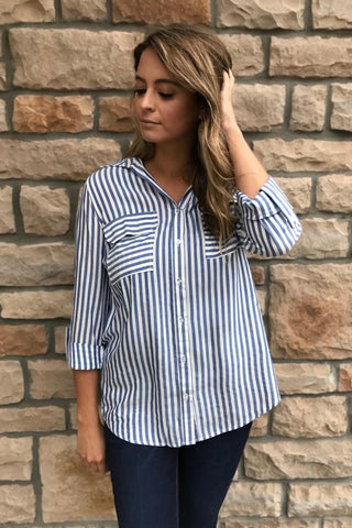 Wanderer Stripe Button Up