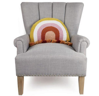 Warm Rainbow Tassel Pillow