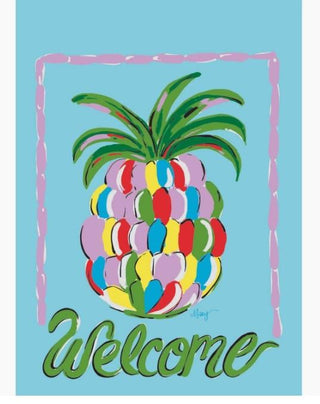 Welcome Pineapple Garden Flag