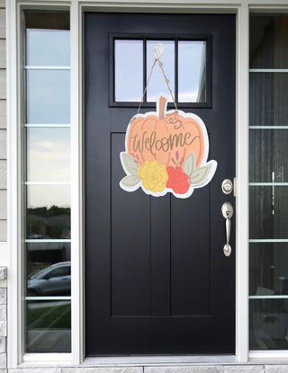 Welcome Pumpkin Door Hanger