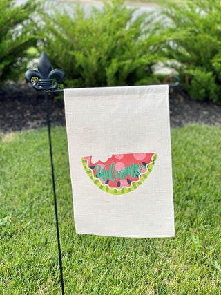 Welcome Watermelon Garden Flag