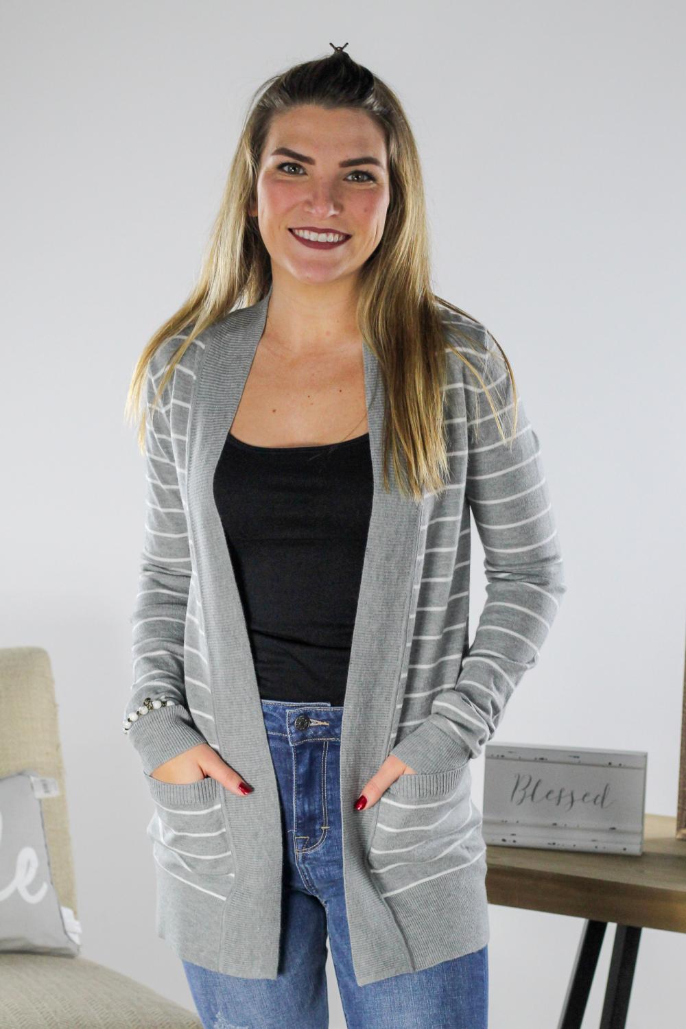 What A Classic Stripe Cardi (More Colors)