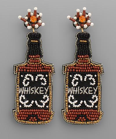 Whiskey Bottle Earring