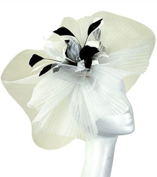 White Easy Ruffle Fascinator