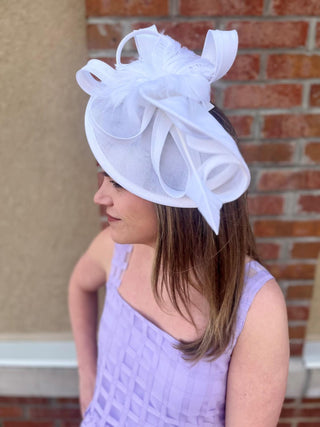 White Fashion Fascinator