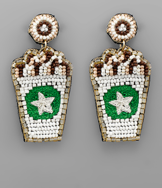 White Frappuccino Earring