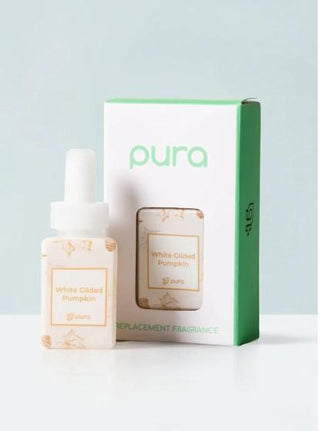 White Gilded Pumpkin Pura