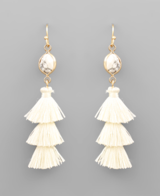White Layered Tassel