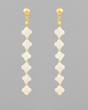 White Linear Earring