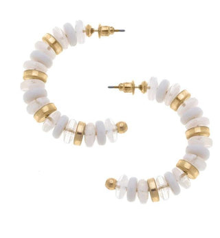 White Peyton Resin Hoop