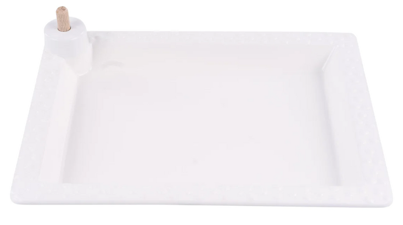 White Rectangle Interchnageable Platter
