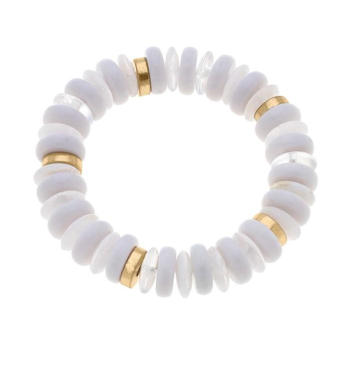 White Resin Strech Bracelet