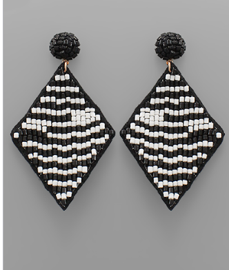 White Rhombus Earring