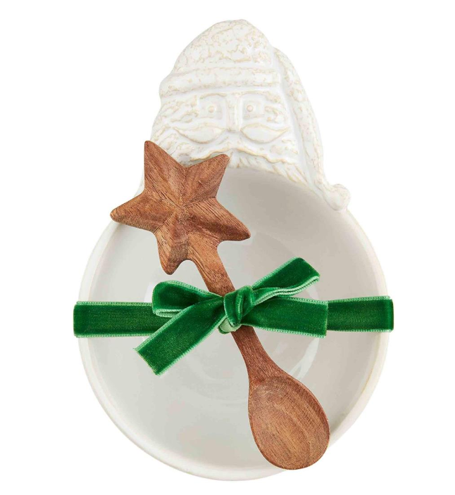 White Santa Candy Bowl