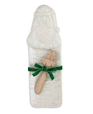 White Santa Hostess Tray Set