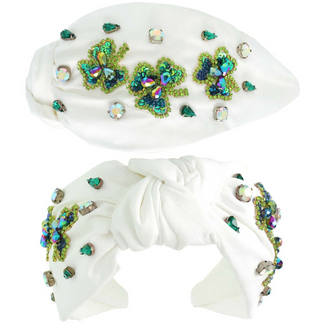 White Shamrocks Headband