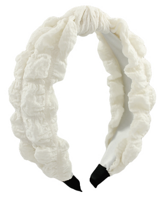 White Textured Headband