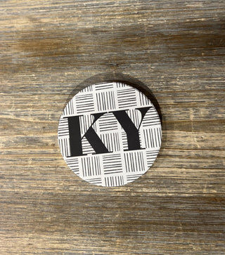 White & Black KY Coaster