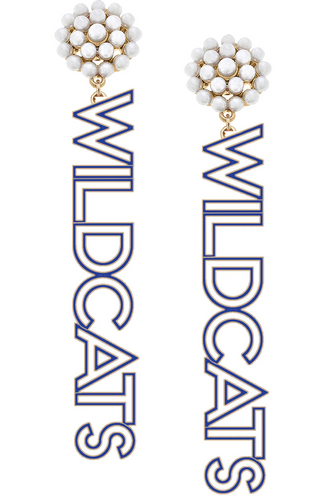 Wildcats Drop Earring