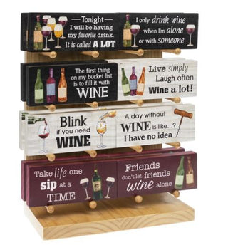Wine Shelf Sitter (Specify which phrase you want in order comments)