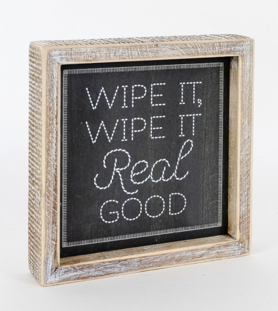 Wipe/Wash Reversable Framed Sign