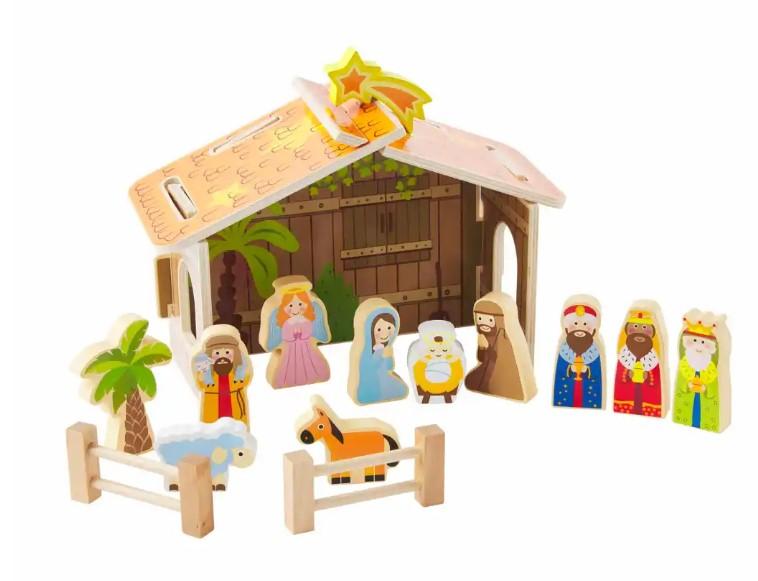 Wood Nativity Set