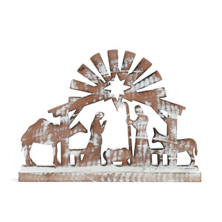 Wooden Nativity Scene