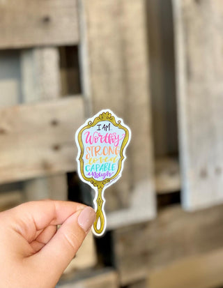 Worthy Mirror Sticker