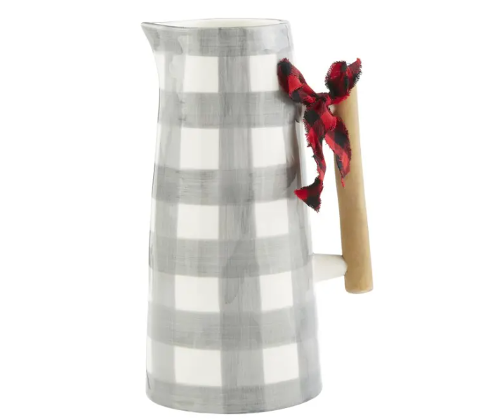 Grey Check Pitcher