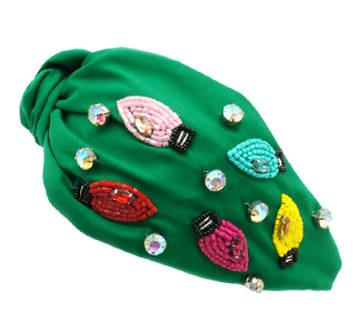 Xmas Lights Headband Green