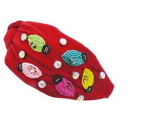 Xmas Lights Headband Red