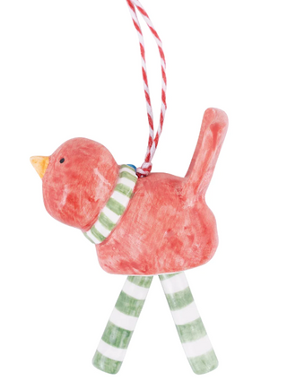 Xmas Red Bird Dangle Ornament
