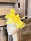 Yellow Bow Fascinator