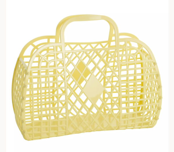Yellow Large Retro Jelly Basket