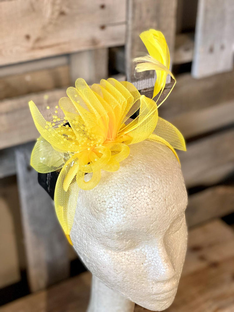 Yellow Loop Fascinator