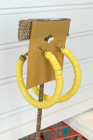 Yellow Rubber Beaded Hoop