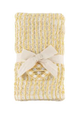 Yellow Waffle Weave Dish Towel