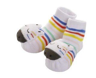 Zebra Rattle Toe Socks