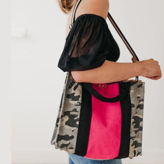 Zoey Canvas Crossbody Tote Bag