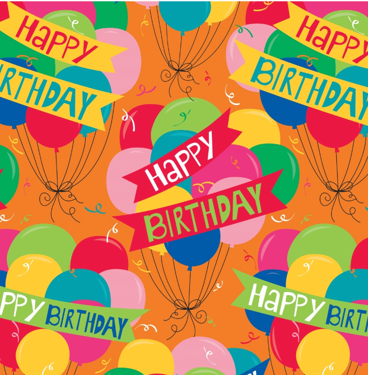 Birthday Banner Wrapping Paper