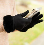 Black Fur Gloves