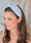 Sky Gingham Headband