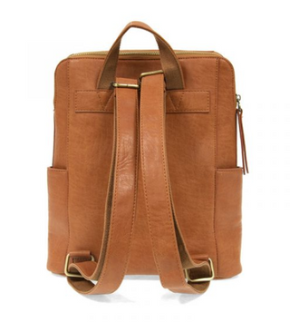 Cognac Raegan Zip Backpack