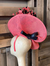 Coral Wrapped Disk Fascinator