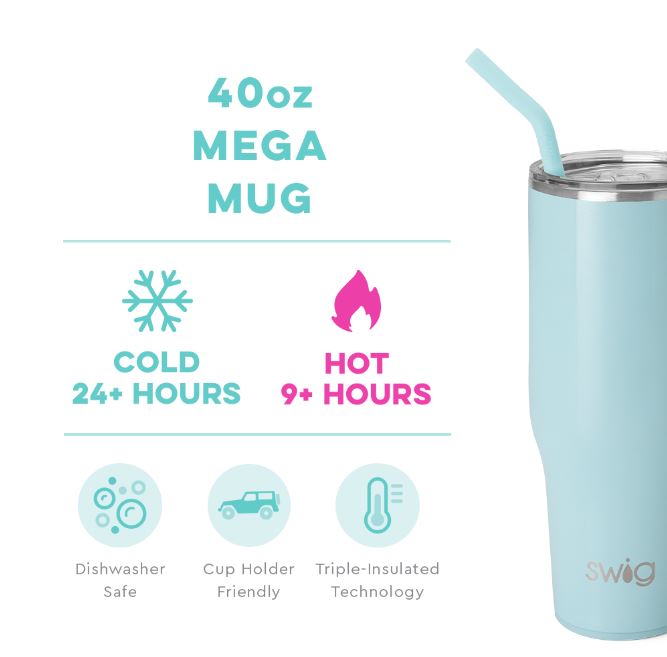 Aquarmarine 40oz Mega Mug