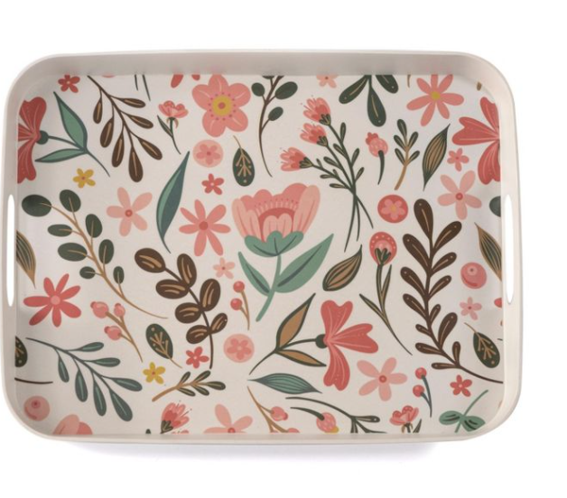 Floral Melamine Tray