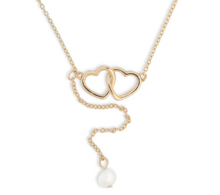 Gold Double Heart Necklace