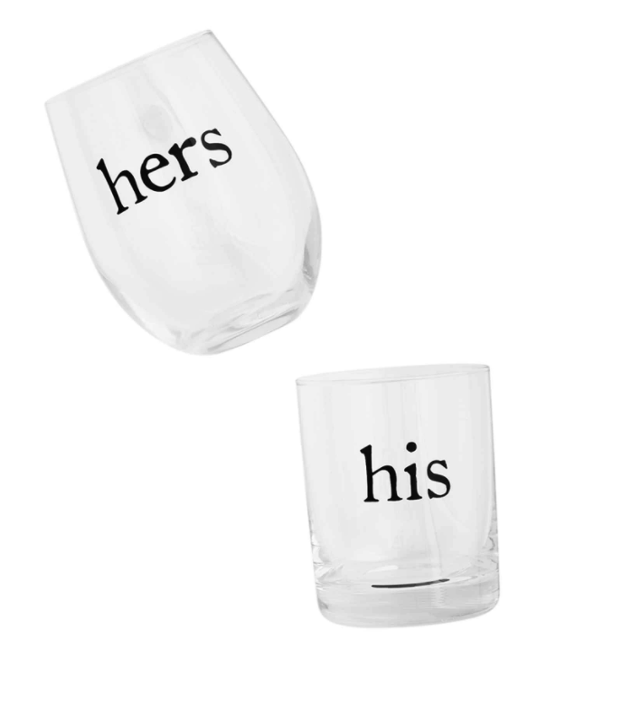 His & Hers Glass Set